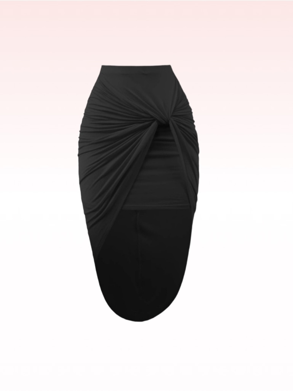 CONTEMPO CASUALS Vintage Black Twist Tie Skirt (Sz XS)